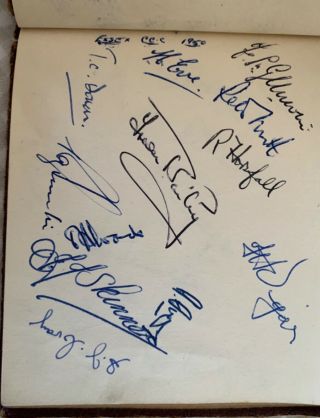 Vintage Cricket Autograph Book 1950 - 51 Signed By 26 Cricket Teams 6