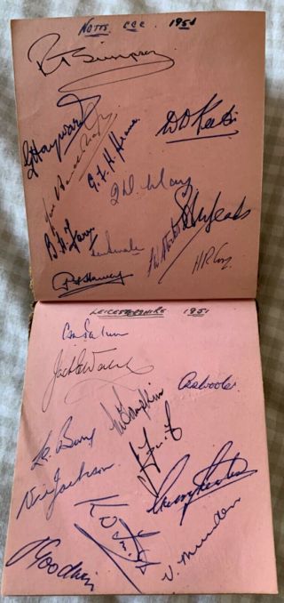 Vintage Cricket Autograph Book 1950 - 51 Signed By 26 Cricket Teams 7