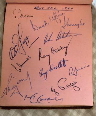 Vintage Cricket Autograph Book 1950 - 51 Signed By 26 Cricket Teams 8