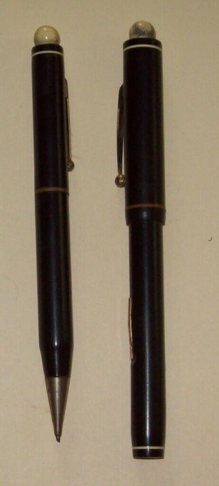 Vintage Babe Ruth Fountain Pen/mechanical Pencil Set