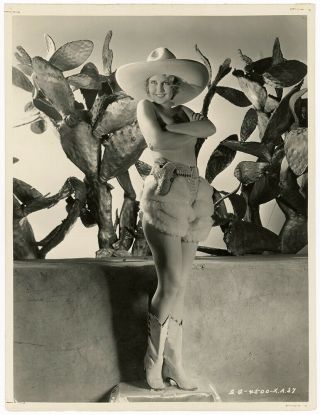 Pre - Code Goldwyn Girl Christine Maple Vintage 1930 Whoopee Cowgirl Photograph