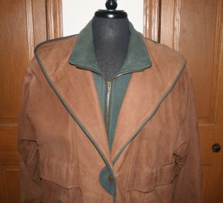 VTG Men ' s Leather Field Coat Jacket Size XL ADVENTURE BOUND by WILSON ' S 2