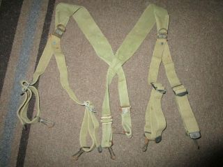 Us Army Wwii M1936 Combat Suspenders,  Small D Ring