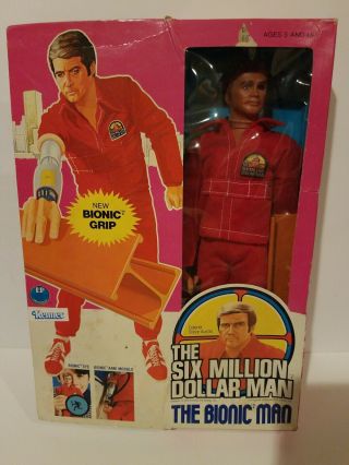 Vintage 1977 Kenner Six Million Dollar Man Steve Austin/ Bionic Grip 10