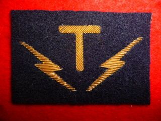 Telegraphist Army Bullion Embroidered Trade Patch Sleeve Badge -