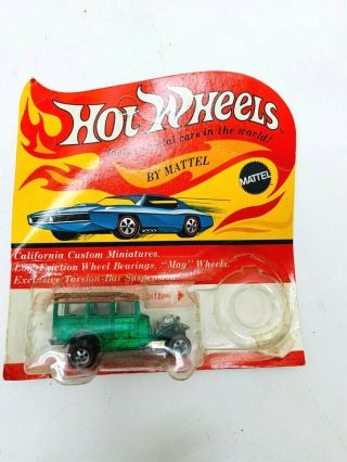 Vintage 1968 Unpunched Card Mattel Hot Wheels Redline 31 Ford Woody Ed Roth