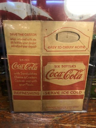 Vintage 1930s Coca Cola Cardboard Carrier