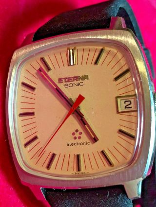 NOS,  VINTAGE,  ETERNA SONIC ELECTRONIC WATCH WITH TAGS 2