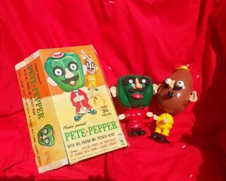 Vintage Hasbro Pete The Pepper With His Friend Mr Potato Head Toy