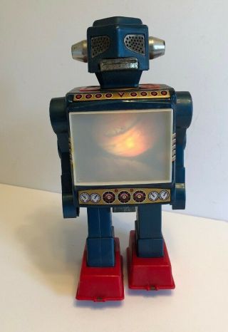 Vtg Space Scout Video Robot 1960 - 1970s Sh Horikawa Japan Metal Tin Plastic