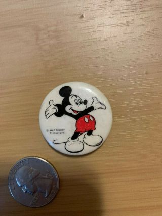 Vintage Mickey Mouse Pinback - Walt Disney Productions