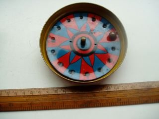Vintage Tinplate Pocket Roulette Wheel