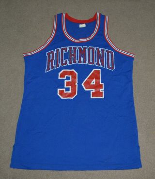 Vtg Richmond Spiders Basketball 1980s - 90s Game Worn Jersey Sz 46