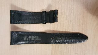 100 Authentic Vintage Rolex Black Lizard Strap Bands 20mm - 16mm