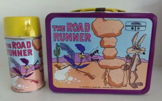 1970 Vintage King - Seeley Road Runner Lunchbox & Thermos Near Wow