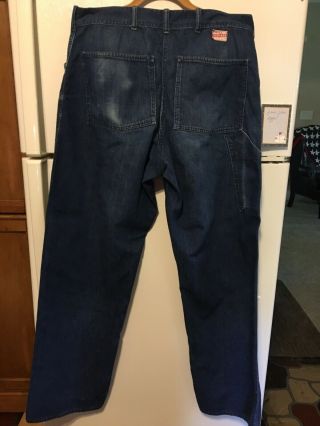 Vintage Fincks Red/bar Jeans.  Men’s Button Front Size 34 X 32