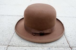 Stetson Royal De Luxe St.  Regis Homberg Brown Beaver Felt Fedora Hat Size 7 1/8