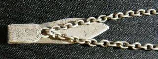 PRETTY SOLID SILVER 2 CHAIN CHATELAINE CLIP - BY HILLIARD & THOMASEN - DATE 1900 7