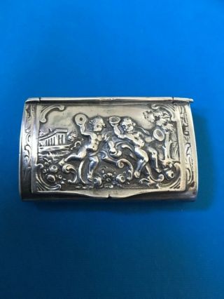 Silver Snuff Box Hanau German 830 Circa 1900