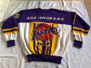 Vintage Rare Starter La Lakers Forum Fast Break Size Xl Sweatshirt Sweater