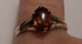 Vintage 14k Garnet Cabochon Ring About Size 7 3/4 Weighs 2.  35 Grams