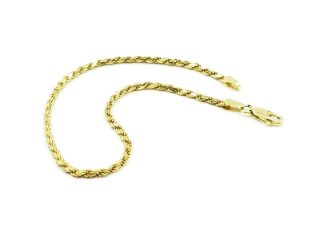 Vintage Estate Solid 14k Gold Rope Chain Bracelet 7 - 3/4 " (4.  6 Grams)