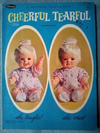 Vintage 1966 Mattel Cheerful Tears Doll Coloring Book - Whitman