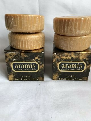 Vintage Aramis Shaving Soap 4 Cakes 3 Oz Each