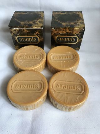 Vintage ARAMIS Shaving Soap 4 Cakes 3 Oz Each 2