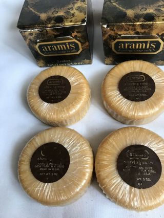 Vintage ARAMIS Shaving Soap 4 Cakes 3 Oz Each 3