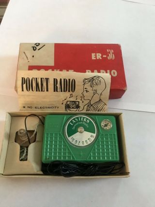 Old Stock Vintage Est Model Er - 56 Germanium Radio Crystal Radio