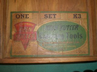 Vintage E C Simmons Keen Kutter Carving Chisel Set K3 w/ Box Contains 12 10