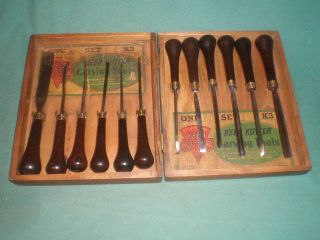 Vintage E C Simmons Keen Kutter Carving Chisel Set K3 W/ Box Contains 12