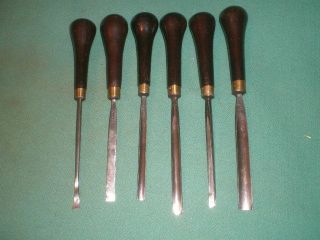 Vintage E C Simmons Keen Kutter Carving Chisel Set K3 w/ Box Contains 12 7