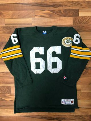 Ray Nitschke Green Bay Packers Champion Throwback Jersey Vintage 90 ' s Mens Large 2