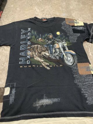 The Great China Wall Vintage Harley L/s Custom Usa Tshirt