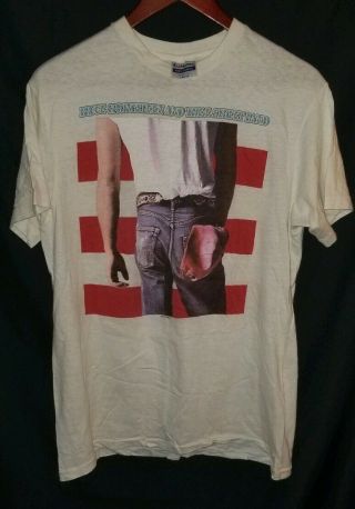 Vintage Bruce Springsteen And The E Street Band Shirt Rock 80s 1984 Hanes Size L