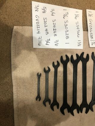 Snap - On Huge Industria Double Open Ended Wrench Vintage Set of 14 (3/8 - 1 5/8) 2