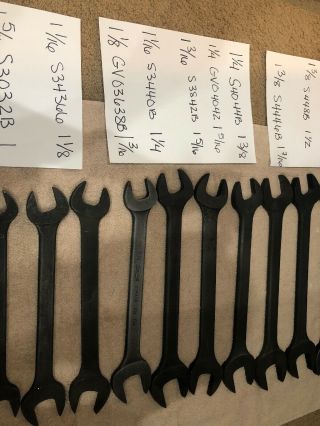 Snap - On Huge Industria Double Open Ended Wrench Vintage Set of 14 (3/8 - 1 5/8) 3