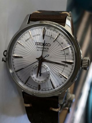 Rarely Seiko Presage Automatic Cocktail Time Ssa343j1,  Brown Leather Band