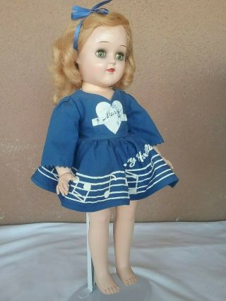 Vintage Mary Hartline Ideal Toni Doll 1950s Television T.  V.  Circus 14 " Tagged