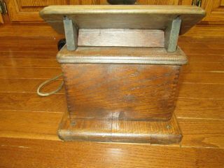 VINTAGE ANTIQUE KELLOGG OAK WALL PHONE 5