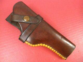 Vintage Heiser 422 Leather Belt Holster High Standard Hd Military Pistol 5 " Bbl