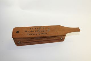 Vintage Lynch World Champion Turkey Caller No.  102 Liberty Mississippi 1958 Wood
