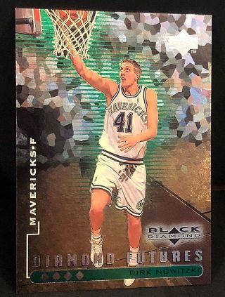 Dirk Nowitzki 1998 - 99 Black Diamond Quadruple Rookie Card 92 Ser D /50 Rare