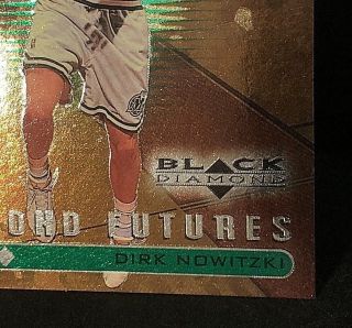 DIRK NOWITZKI 1998 - 99 Black Diamond QUADRUPLE Rookie Card 92 Ser d /50 RARE 5