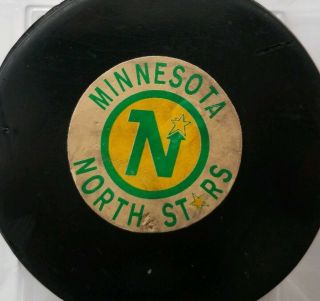 MINNESOTA NORTH STARS VINTAGE ART ROSS CONVERSE CCM TYER NHL OFFICIAL GAME PUCK 2