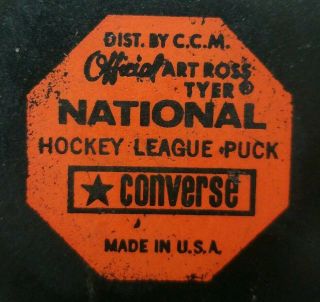 MINNESOTA NORTH STARS VINTAGE ART ROSS CONVERSE CCM TYER NHL OFFICIAL GAME PUCK 7