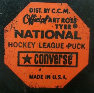 MINNESOTA NORTH STARS VINTAGE ART ROSS CONVERSE CCM TYER NHL OFFICIAL GAME PUCK 8