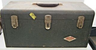 Vintage S - K Metal Tool Box 20 " X 8.  5 " X 9.  5 " Sherman Klove Co.  W/ Tray Chicago